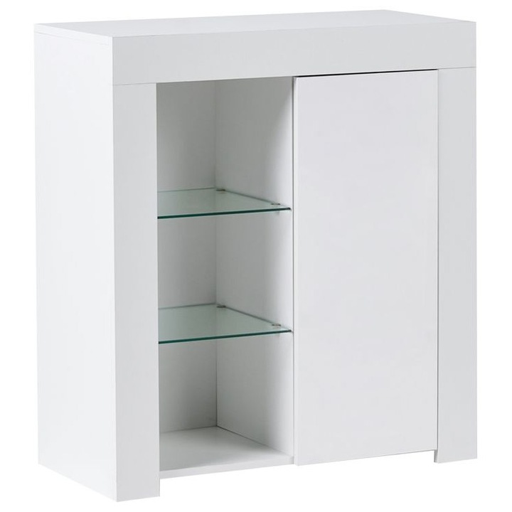 Komód LED világítással Kamloops Fehér