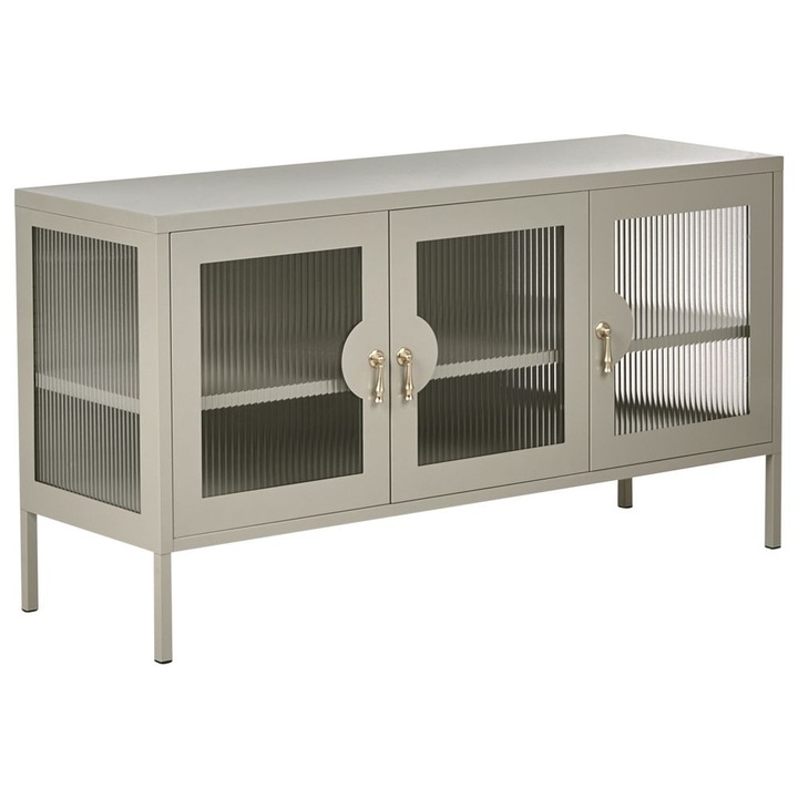 Háromajtós komód Gleora Fém Világosbézs