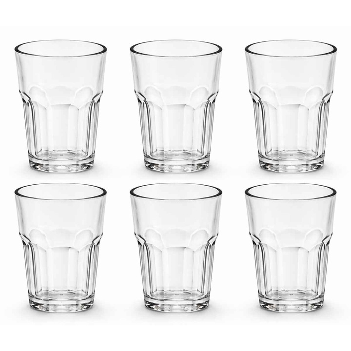 Set 6 pahare, 310ml, 12 x 7.5 cm