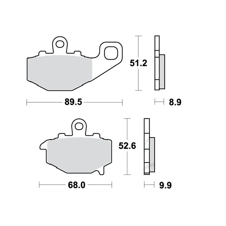 TRW MCB662SH fékbetétek, autóalkatrész, 2014-2023, többszínű