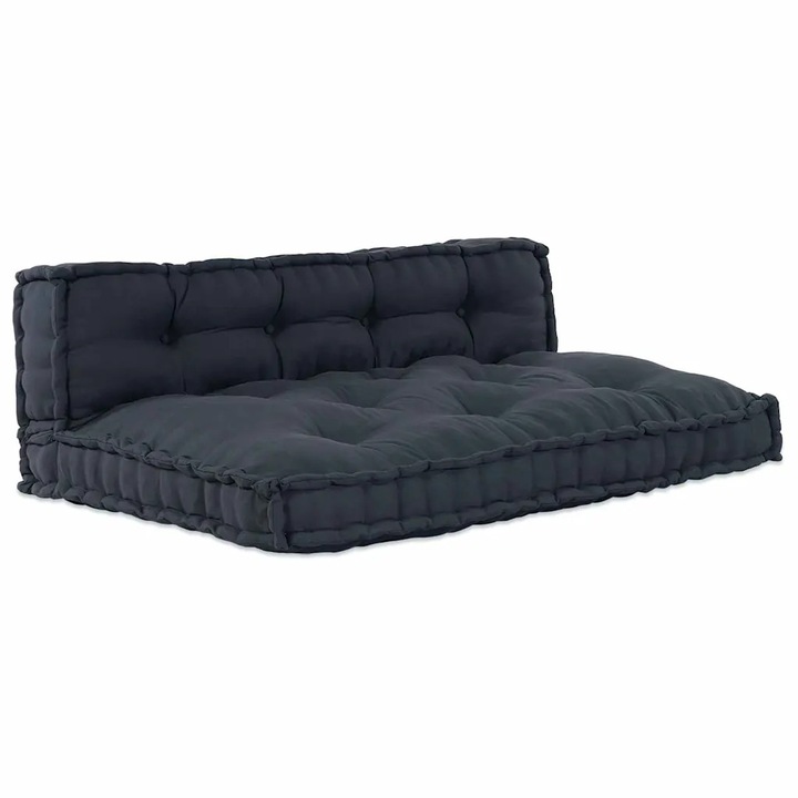 vidaXL Pallet Sofa Párna 2 pcs Antracitszürke 120 x 80 x 38 cm Szövet 4019084