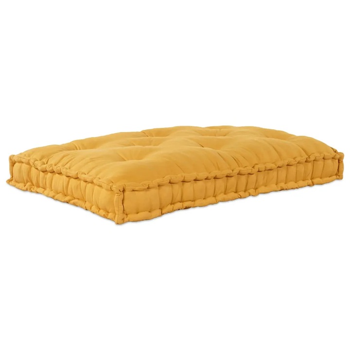 VidaXL Pallet Sofa Párna Sárga 120 x 80 x 12 cm Szövet 4019094