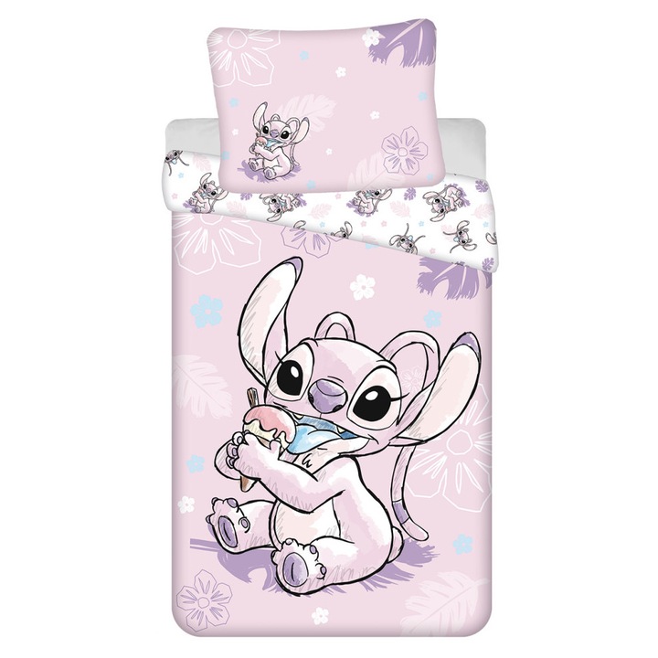 Disney Lilo és Stitch, A csillagkutya Ice Cream ágyneműhuzat 140×200cm, 70×90 cm