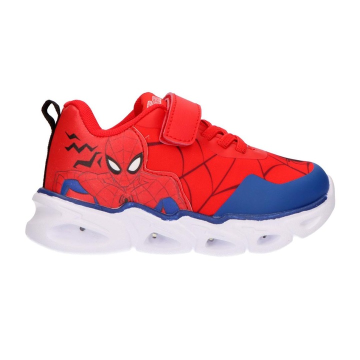 Pantofi de stradă Spider-Man Web LED, cu lumini intermitente, mărimea, Rosu