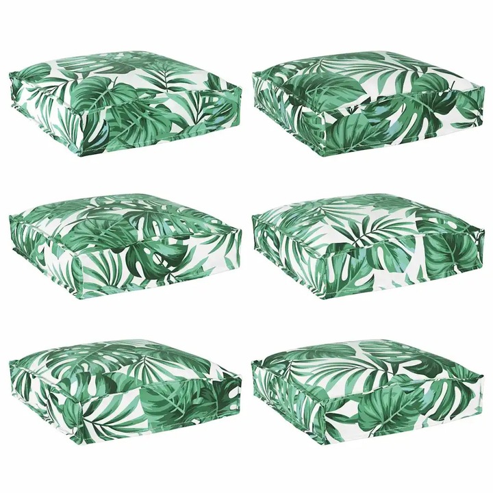 Set Perna vidaXL, 6 pcs Albastru regal 40 x 40 x 8 cm Material Oxford