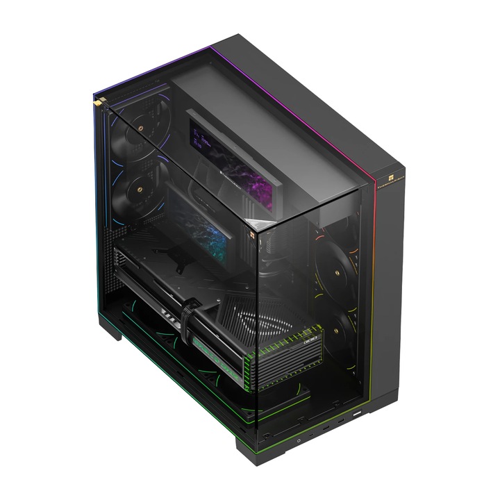 Carcasă computer Thermalright Case ATX - TR-A70 Vision Black - display LCD de 9.16 inch, USB-C TR-A70-VISION-BK