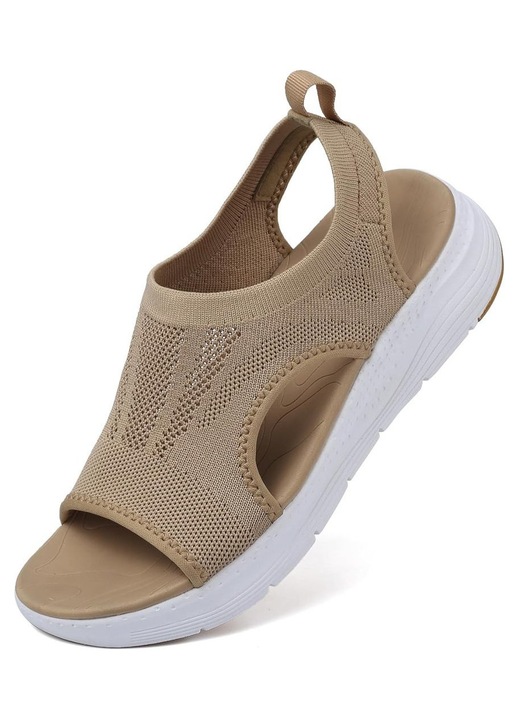 Sandale de dama cu suport pentru arcada, ortopedice, tip slip-on, sandale sport, sandale wedge cu varf deschis, lavabile, cu bareta la spate, sandale de mers cu platforma