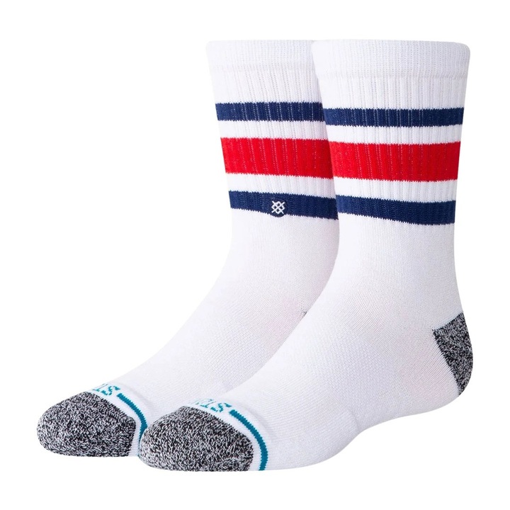 Детски чорапи Stance, Boyd ST, бяло-синьо, 35-37 EU, средно омекотяване