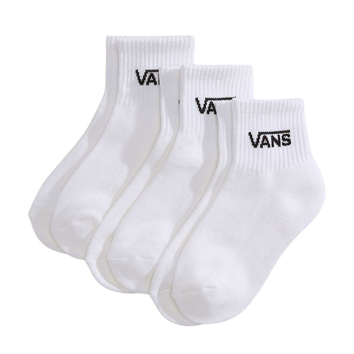 Sosete sport copii, Vans, Classic Half Crew K, 3 perechi, alb, 27-30 EU