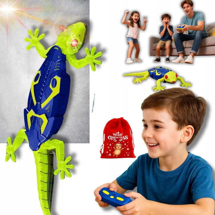 GEKON INTERAKTÍV, ROBOT HÜLLŐ, VILÁGÍT, RC, MÁSZNIK, GEKON GYÍK A FALON!