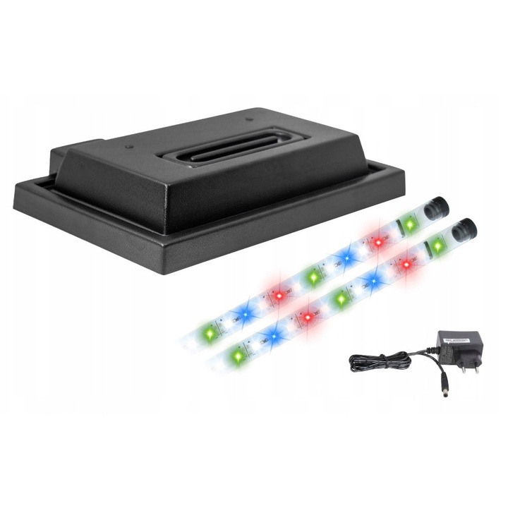 Капак за аквариум 40x25см, AQUALED, LED осветление пълен спектър, черен, 10W