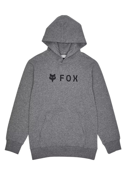 Детски суичър Fox Racing Absolute K Heat, кенгуру, сив, полар 80% памук, 20% полиестер, 127-132 CM