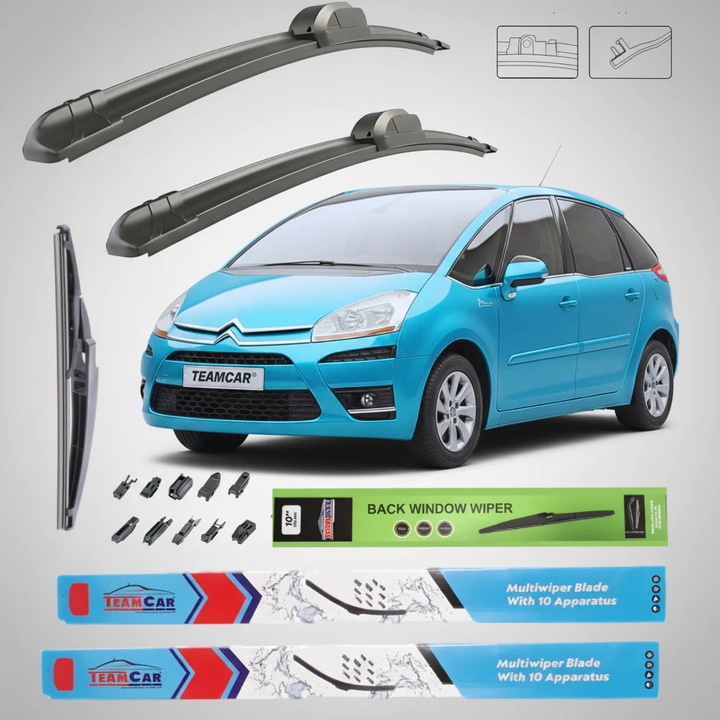 Stergatoare Citroen C4 Picasso UD (2006–2008) Flat, Set Complet – TeamCar®