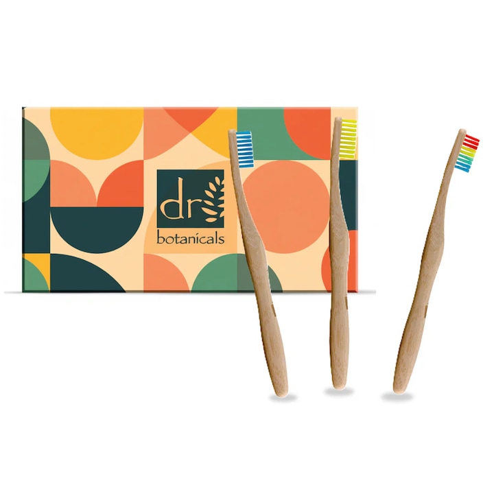 Set periute de dinti din bambus colorate SkinChemists