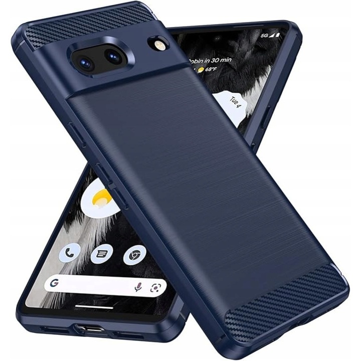 Husa telefon Google Pixel 7, leQuiven, TPU, design elegant, albastra