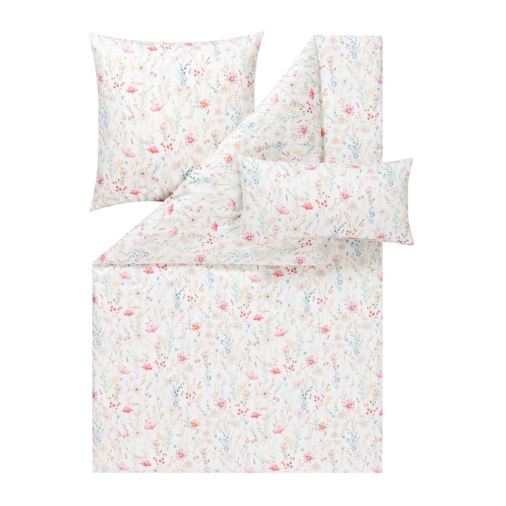 Lenjerie de pat Estella Mako Satyna 140x200cm, 3 piese, rezistenta la pilling, hipoalergenica