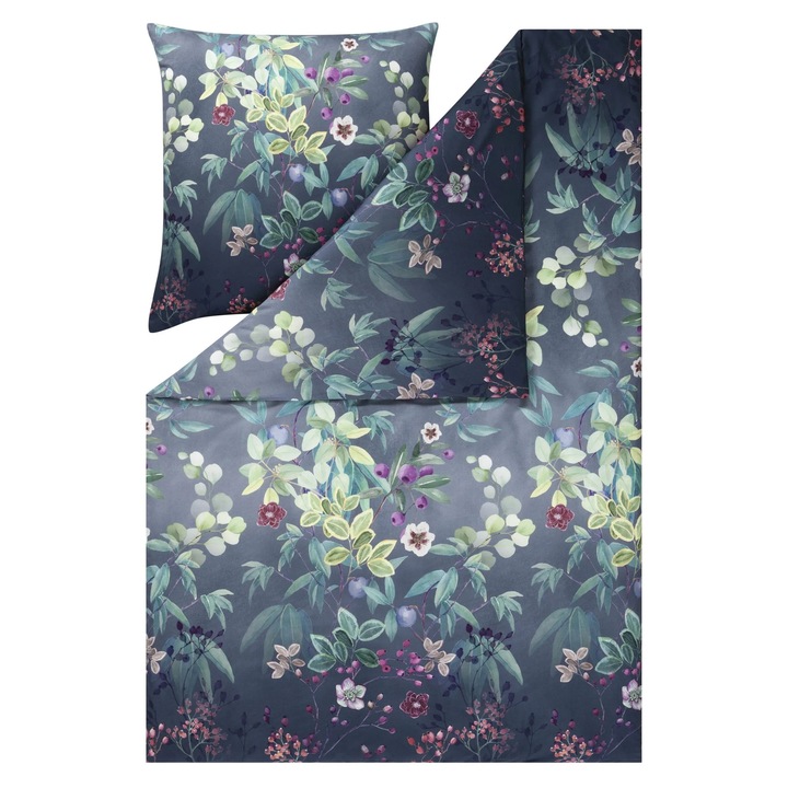 Lenjerie de pat Estella Bonny Mako Satyna, 3 piese, 160x200cm, rezistenta la pilling, hipoalergenica