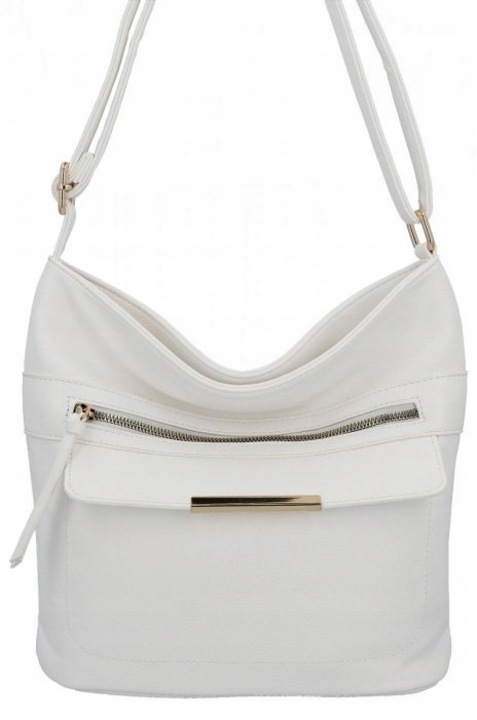 Női táska, Herisson, zsák típusú modell, ökológiai, fehér, 27x32x13cm