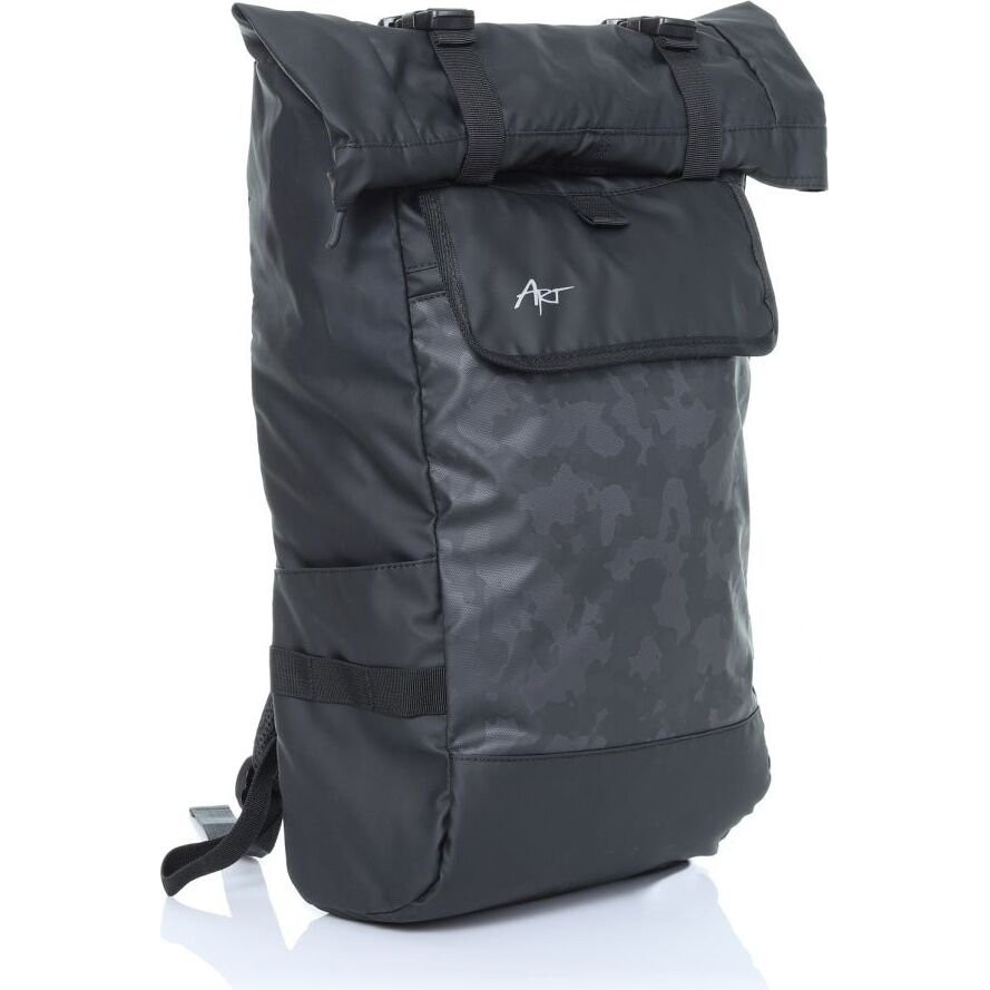 Rucsac roll-top ART, pentru laptop 15.6'', impermeabil, 53x34cm, cu compartiment pentru laptop si curea de piept