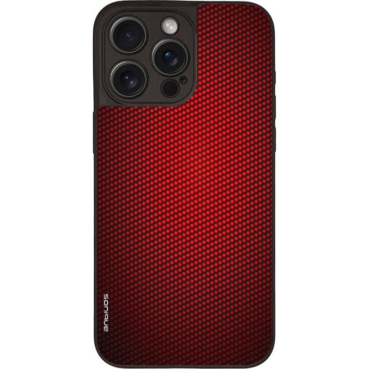 Husa telefon Sonique Carbon Series pentru Apple iPhone 15 Pro Max, rosie, silicon, acrilic