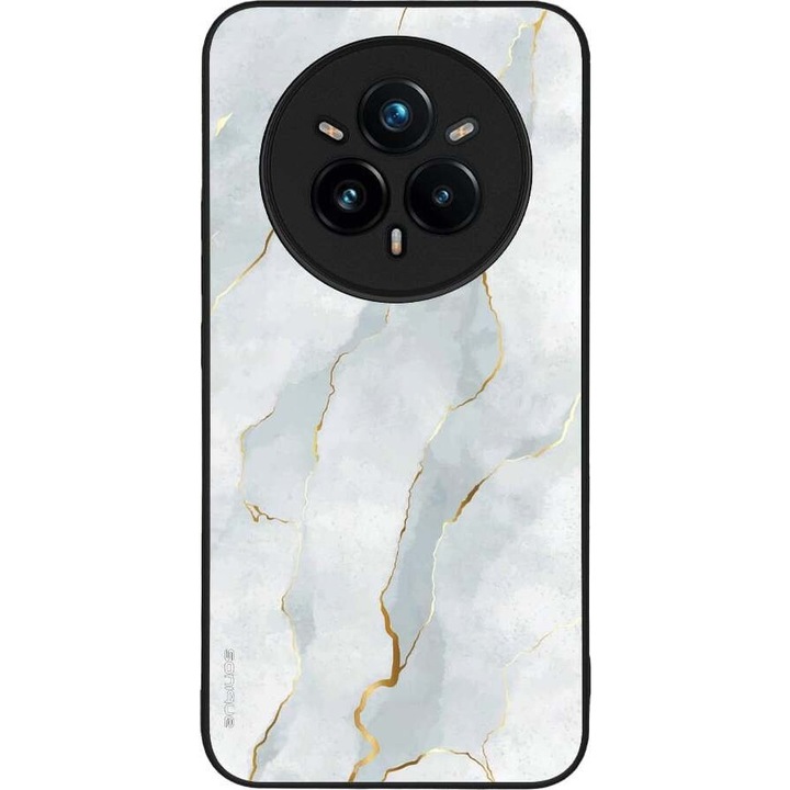 Husa telefon Sonique Marble Series pentru Realme 14 Pro Plus 5G, alb, silicon, design modern, protectie antisoc