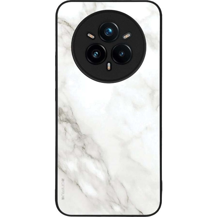 Husa telefon Sonique Marble Series, alb, pentru Realme 14 Pro Plus 5G, silicon, design modern, protectie antisoc