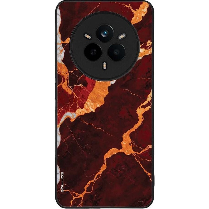 Husa telefon Sonique Marble Series, rosie, pentru Realme 14 Pro 5G, silicon, design modern, protectie antisoc