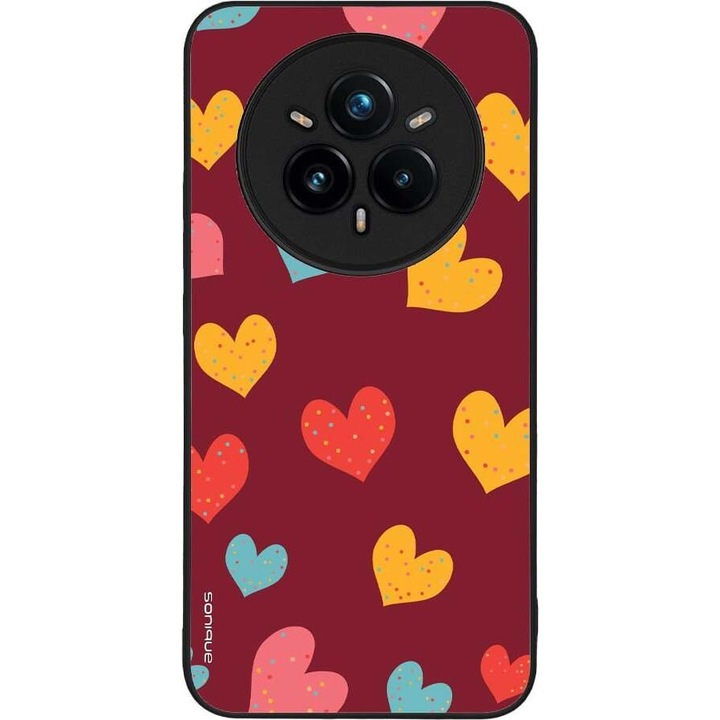 Husa telefon Sonique Heart Series, protectie din silicon, design modern, multicolor, pentru Realme 14 Pro Plus 5G