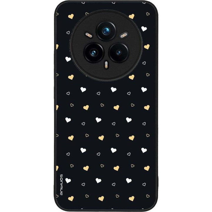 Husa telefon Sonique Heart Series, protectie extra, silicon, antisoc, negru, pentru Realme 14 Pro Plus 5G