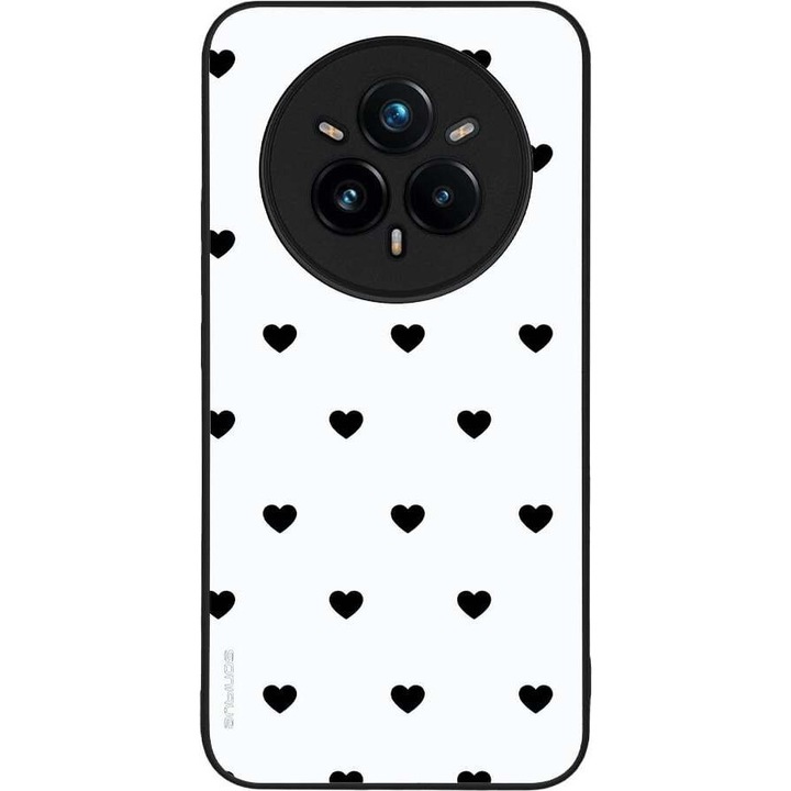 Husa telefon Sonique Heart Series, alb, pentru Realme 14 Pro Plus 5G, silicon, antisoc, rezistent la zgarieturi