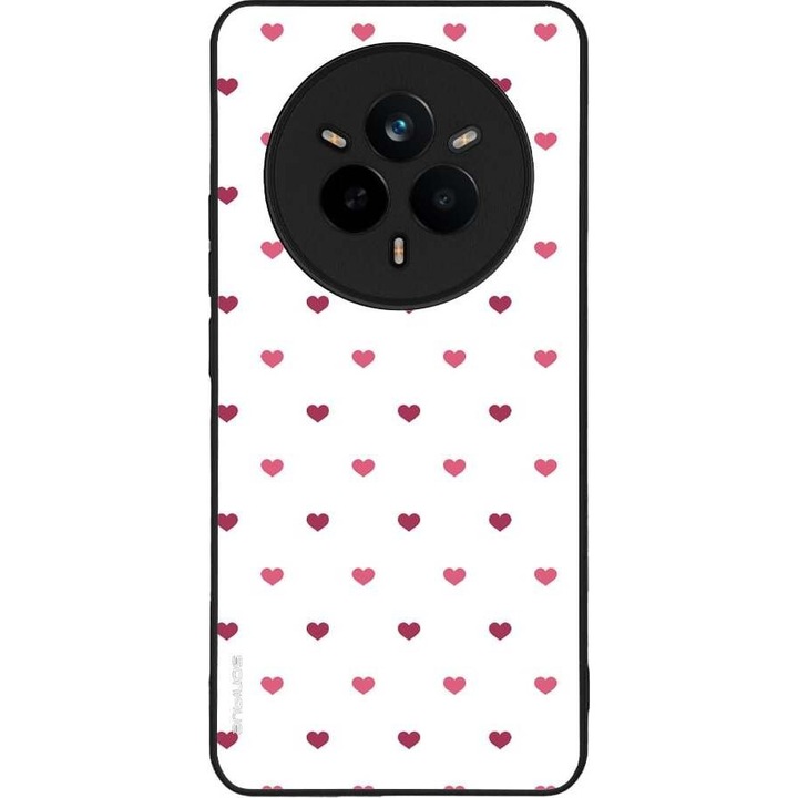 Husa telefon Sonique Heart Series, alb, pentru Realme 14 Pro 5G, silicon, antisoc, design modern
