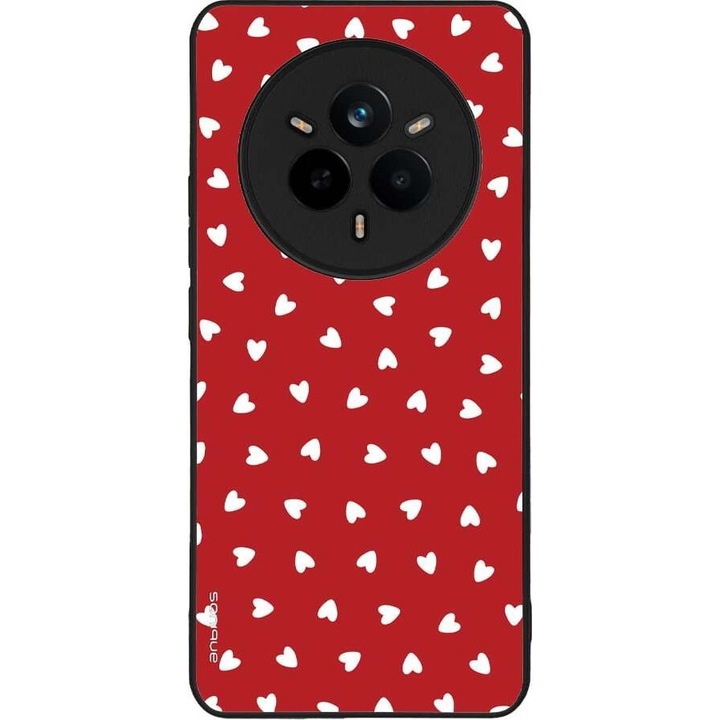 Husa telefon Sonique Heart Series, rosie, pentru Realme 14 Pro 5G, silicon, antisoc, design modern