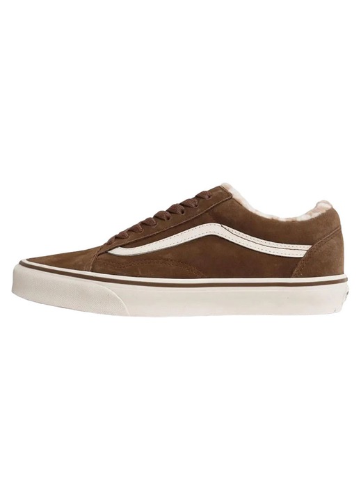 Мъжки кецове Vans Old Skool, удобни, кафяв цвят, материал полар