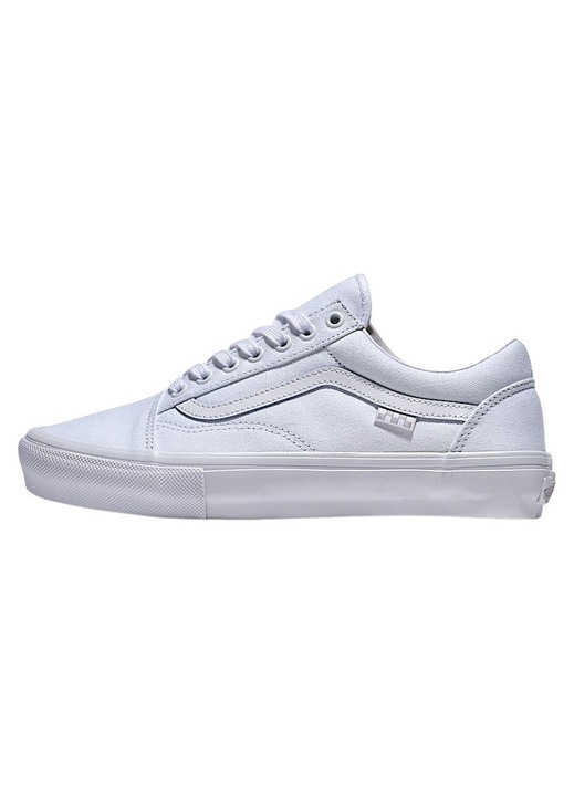 Кецове Vans, модел Old Skool, стелки PopCush, вулканизирана подметка, бял, велур и платно