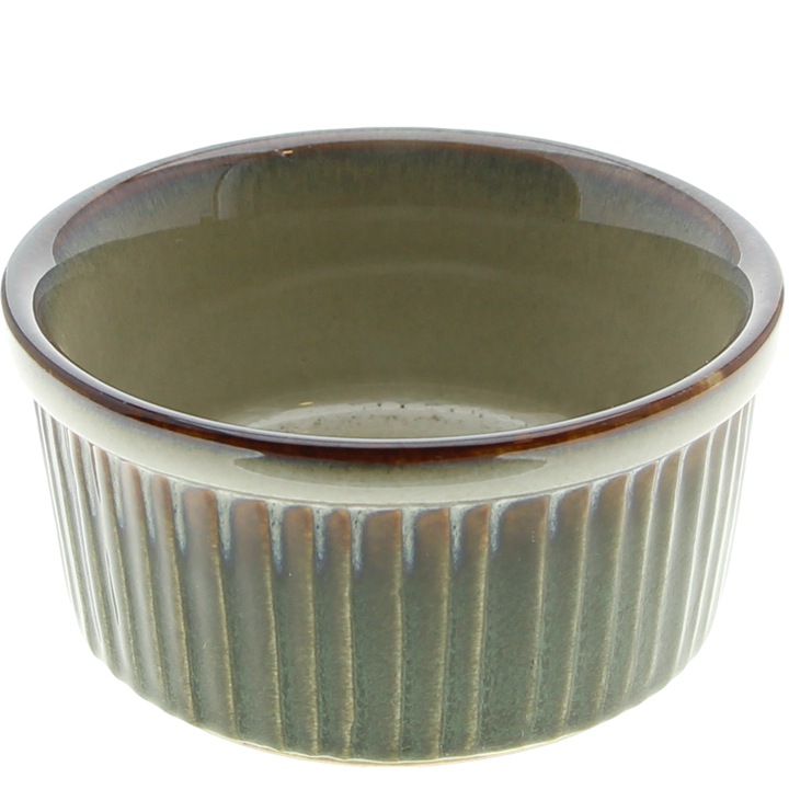 Kerámia forma creme brulee-hez, zöld, 9,9x5cm, 200ml űrtartalom, 1 darab