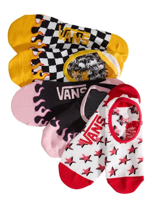 Sosete barbati, Vans, set 3 perechi, model checkerboard, rosu, marime 34-38 EU