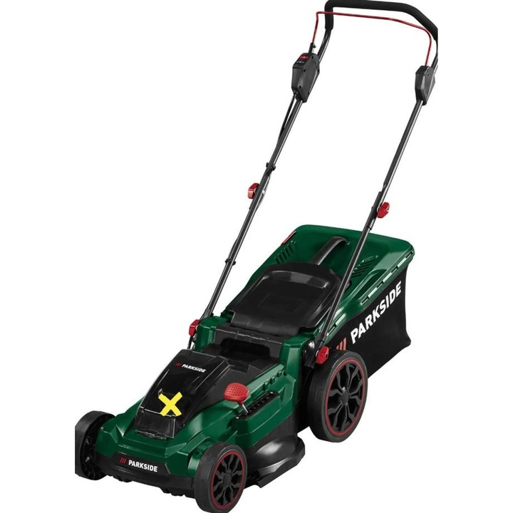 Masina de tuns gazon fara fir PARKSIDE PRMA 40-Li D2, functioneaza cu 2 acumulatori (nu sunt inclusi), motor bruseless