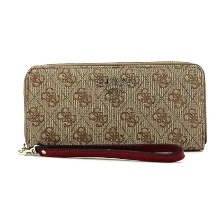 Portofel Guess, Amara, Textile Wallet, 4G Logo, SWSG6995460, Black, Pentru femei