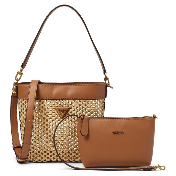 Guess táska, Vikky, Textil táska, Tote, Konyak, Női