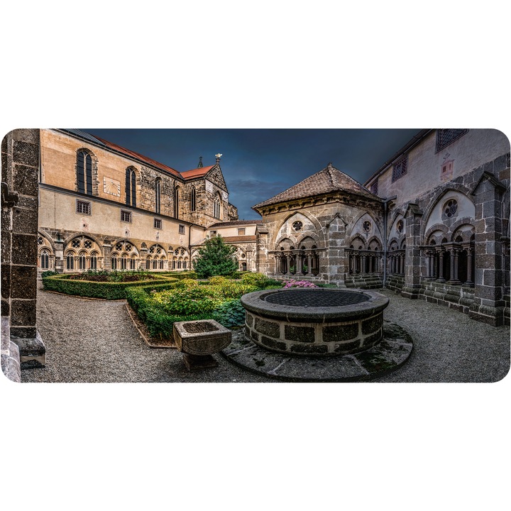 Mousepad Deskmat Abatia Zwettl Austria 700x350x2mm margini drepte necusute Oktane