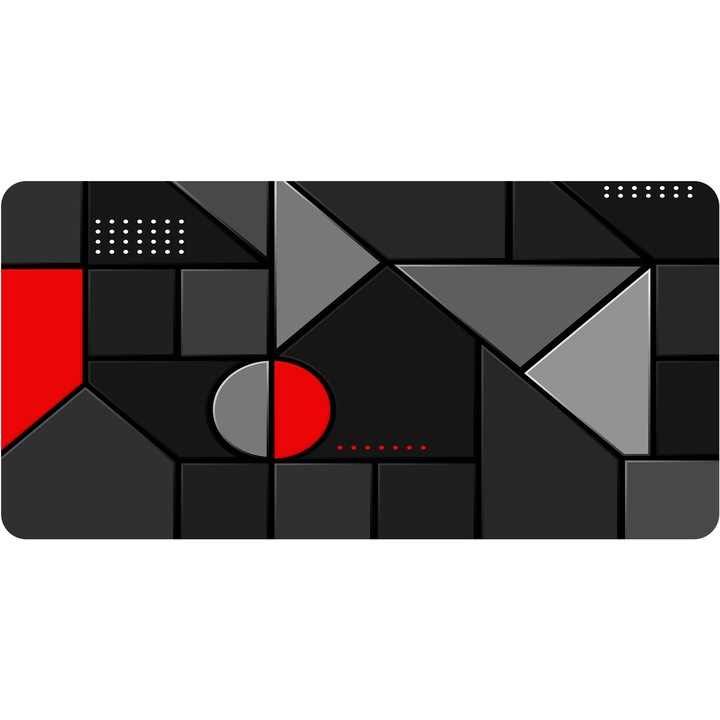 Mousepad Deskmat Geometric shapes model 8 700x350x2mm margini drepte necusute Oktane