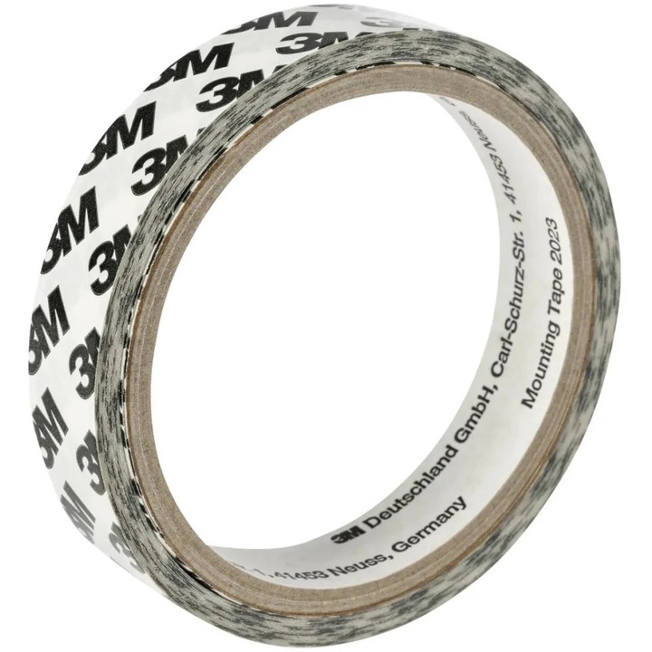 Banda Montaj 3M Dublu-Adeziva, 19 mm x 5 Metri, Pentru Utilizari Interioare, Transparenta