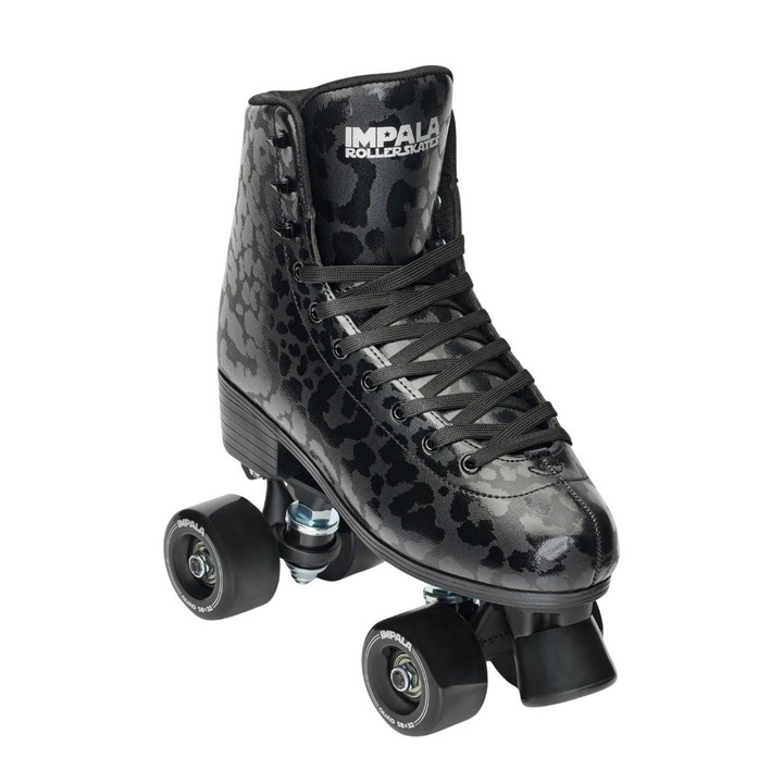 Role Impala, model Black Leopard, 38 EU, design leopard negru, materiale prietenoase cu veganism.