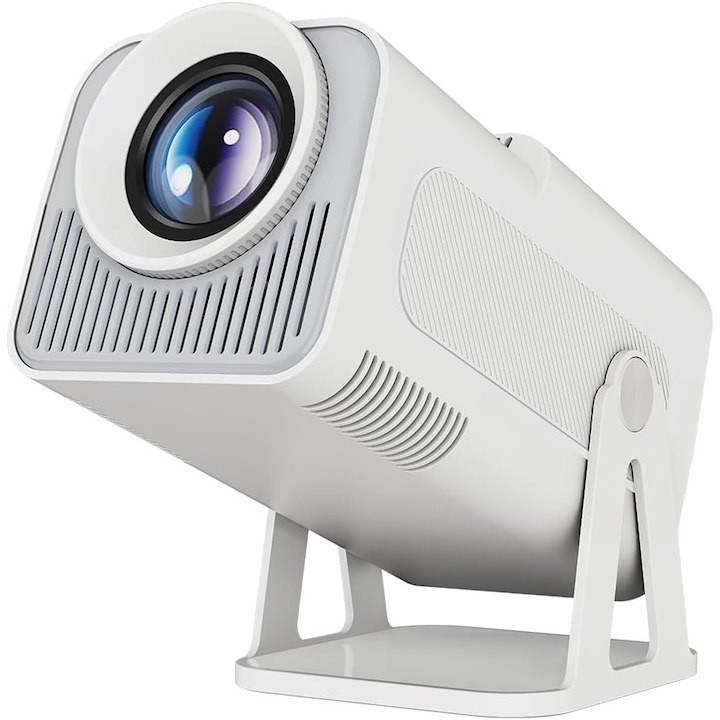 Videoproiector Smart Portabil Zenwire® HY300 Pro 360, Android 11, 280 ANSI, Suport Full HD & 4K, Wi-Fi 6, Bluetooth 5.4, AutoKeystone 4D, Focus Reglabil, Proiectie 25–150”, Raport 0.8:1, Difuzor 4W, HDMI & USB, Rotire 360°, Compact