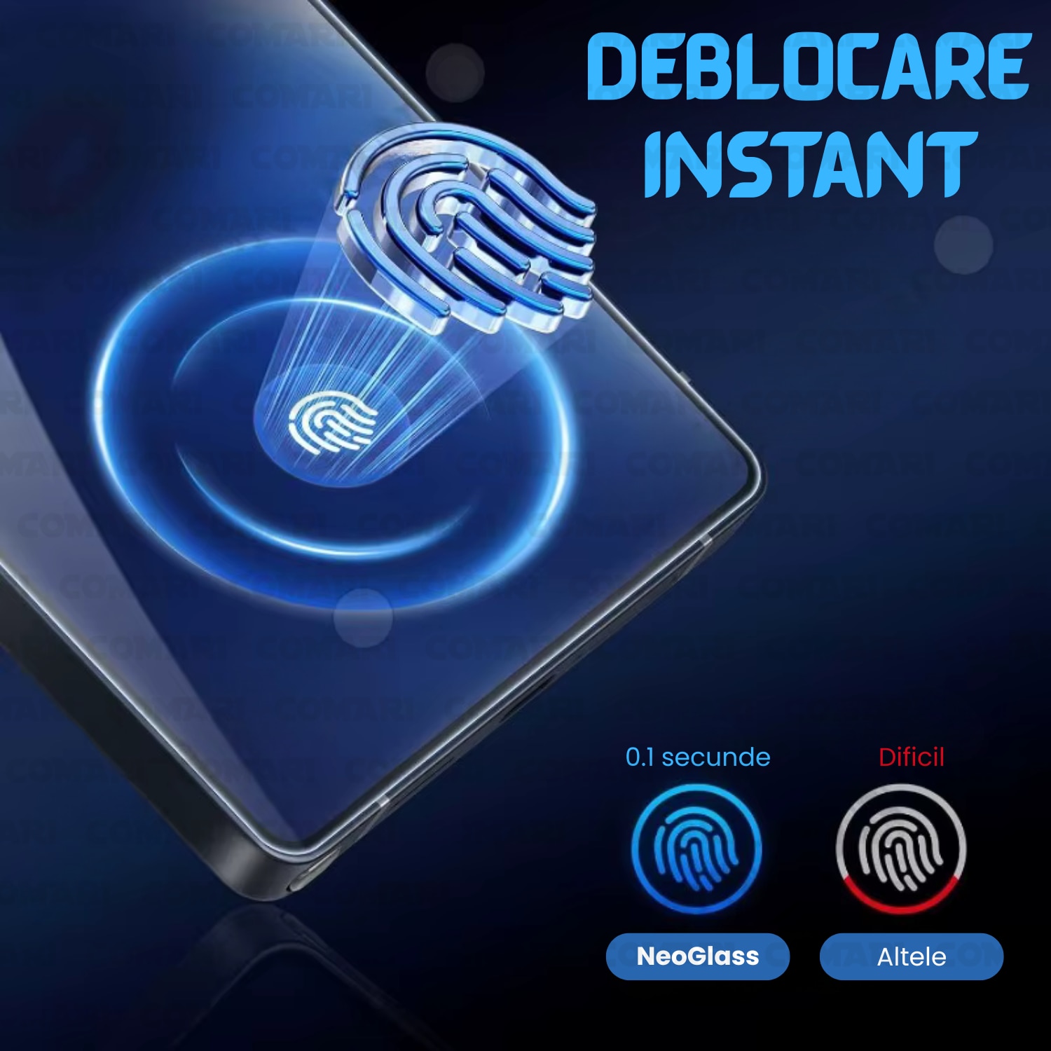 Folie de protectie pentru OnePlus Nord 3 Comari® NeoGlass, sticla securizata 9H, Full Glue, claritate HD, rezistenta la zgarieturi, margini negre, transparent