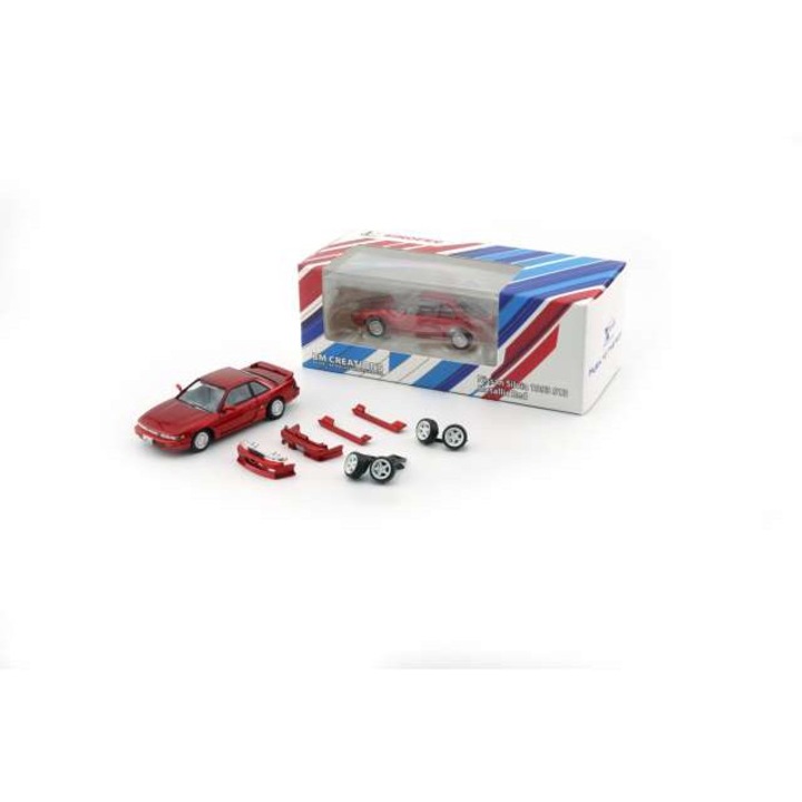 Nissan Silvia S13 autómodell, piros, 1:64, Bm Creations SINOPEC_BM006