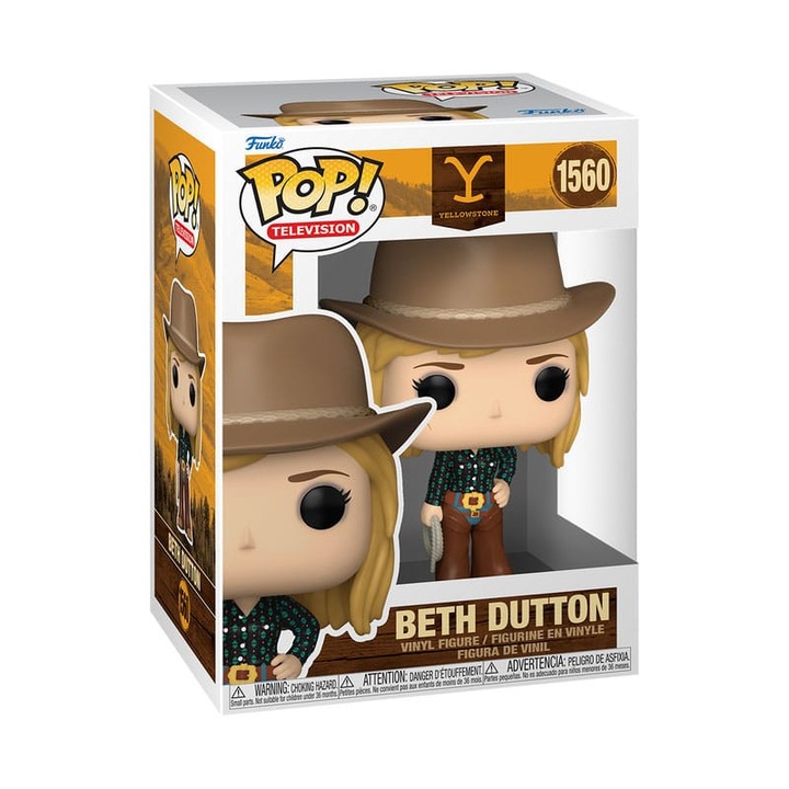 Figurina Funko POP Yellowstone 1560 Beth Dutton, multicolor, 9cm, set colectionabil