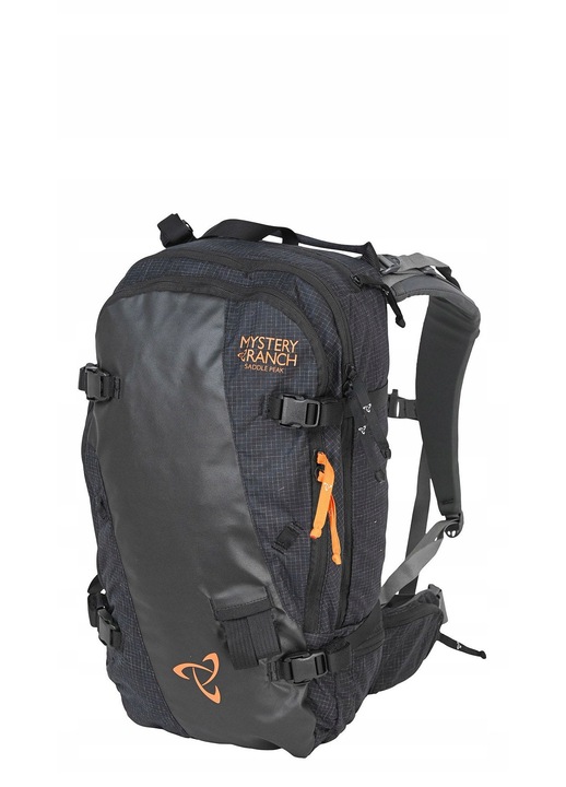 Rucsac schi, Mystery Ranch Saddle Peak, negru, S/M, sistem de purtare ergonomic, compartiment pentru echipament de avalansa