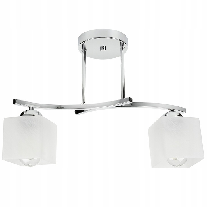Lampa suspendata LEDLUX LX-1101-2, crom, 52x32cm, 2x E27, design modern