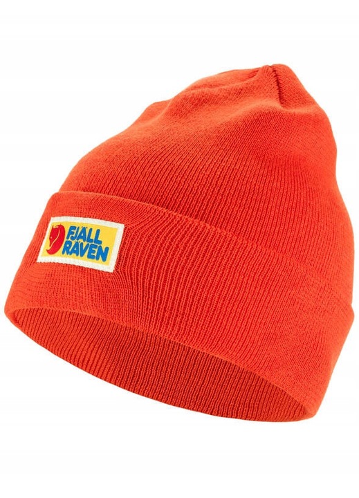 Caciula unisex Fjallraven Vardag Classic Beanie, material din poliester reciclat, calduroasa, portocalie, 90g